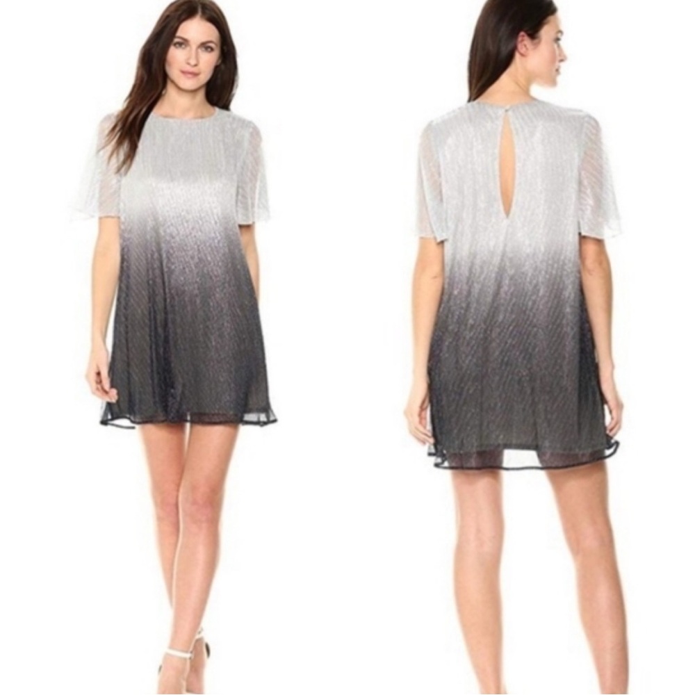 Show Me Your MuMu Silver and Black Ombre Mini Dress